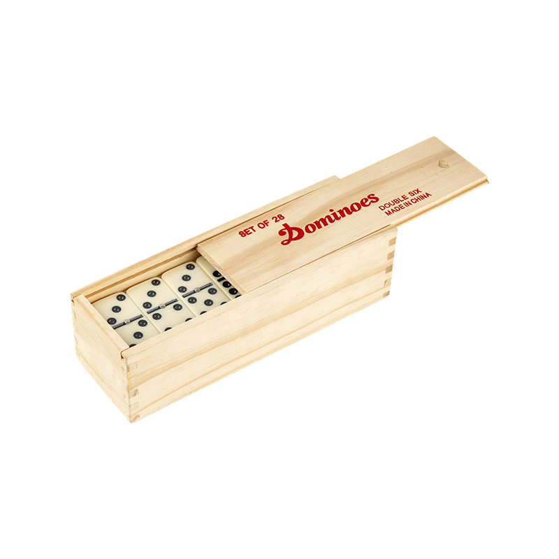 Rajzolható dupla 6 fa doboz domino