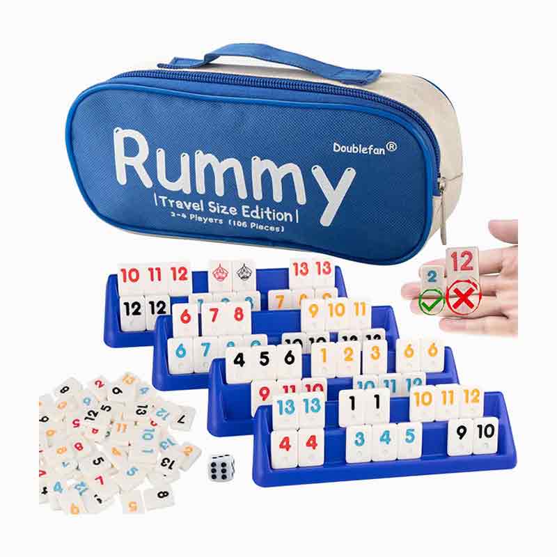 4 játékos hordozható utazási rummy szett