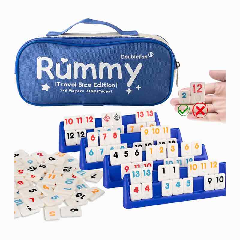 6 játékos mini rummy számkártya játékkészlet